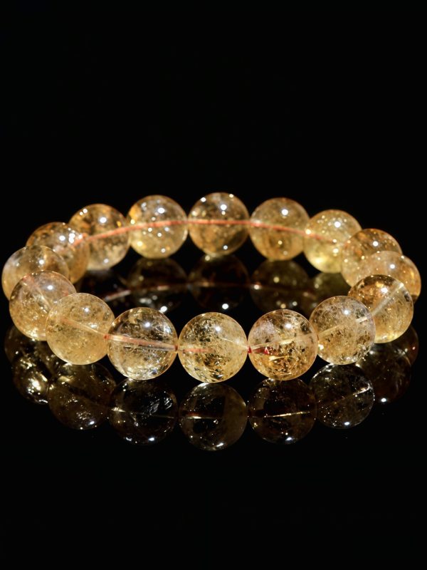 Solar Flame Yellow Azeztulite Bracelet