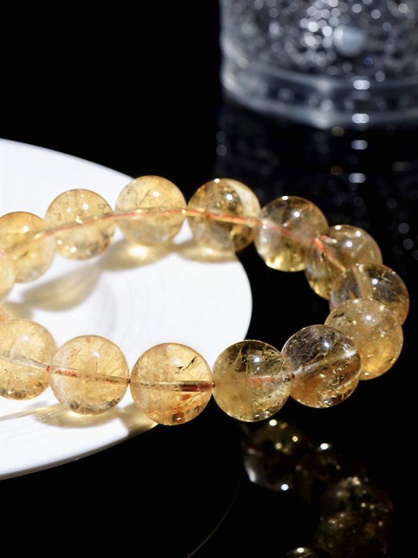 Solar Flame Yellow Azeztulite Bracelet