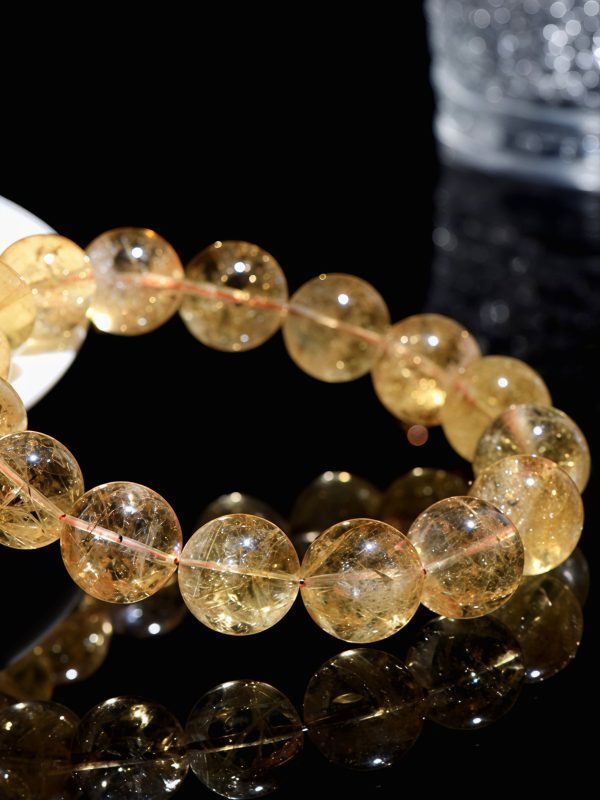 Solar Flame Yellow Azeztulite Bracelet