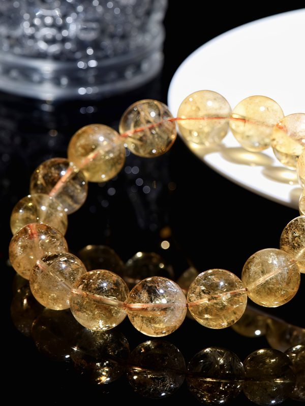 Solar Flame Yellow Azeztulite Bracelet